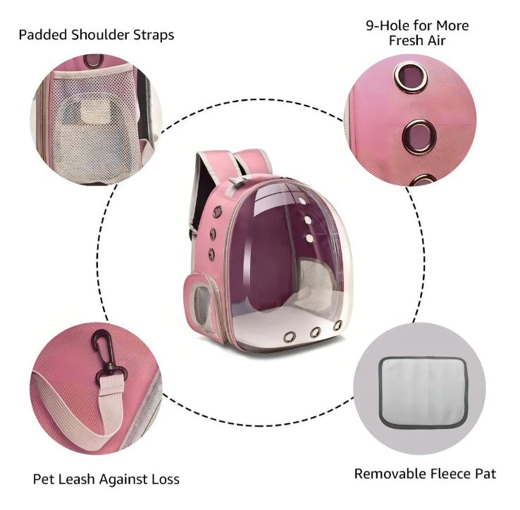 Mochila Bolso Transparente Mascota