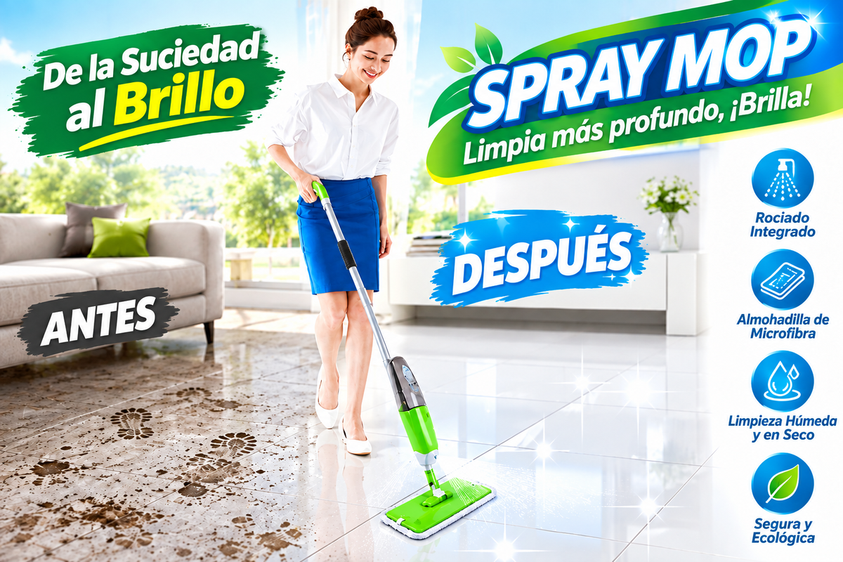 Banner antes y después en español con el trapero spray